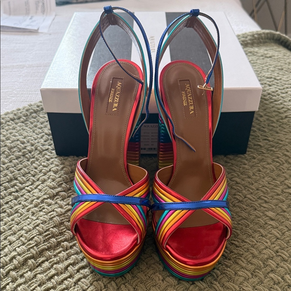 Aquazzura Rainbow Platform Heels